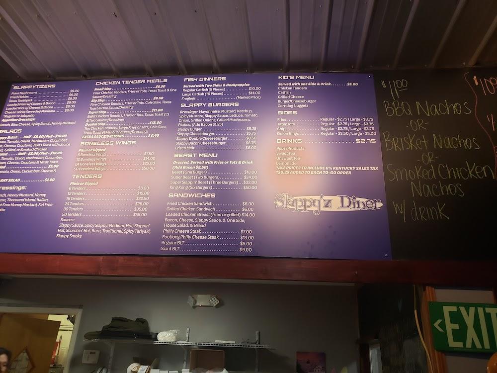 Slappyz Family Diner Menu image 1