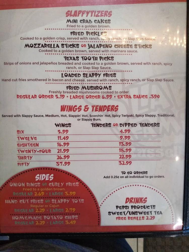 Slappyz Family Diner Menu image 3